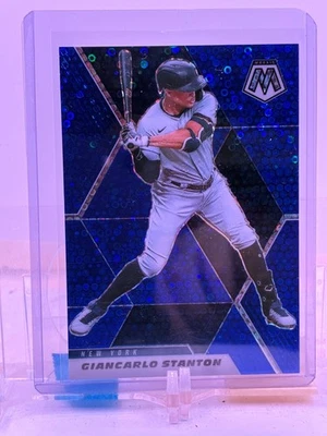 2021 Panini Mosaic BLUE Quick Pitch (Disco) #118 Giancarlo Stanton 45/85 - Image 1 of 2