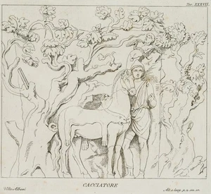 Cacciatore. Villa Albani, Radierung Romantik Mode 1800-1849 Unbekannt (19.Jhd) - Bild 1 von 4