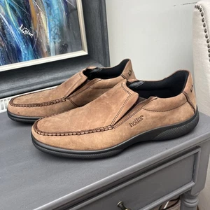 Mens Hotter Comfort Concept UK Size 10 Light Brown Leather Slip On Shoes - Picture 1 of 7