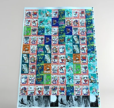 JIM HENSON MUPPETS TAKE THE ICE 100 КАРТ НЕРАЗРЕЗАННЫЙ ЛИСТ CARDZ 1994 28x38 НХЛ ХОККЕЙ - Изображение 1 из 4