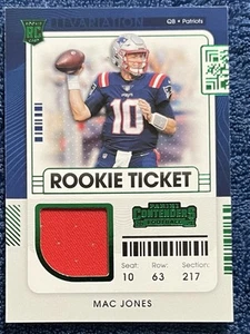 2021 Panini Contenders RC Rookie Ticket Patch Variation #RSV-MJO V Mac Jones - Bild 1 von 2