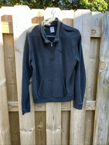 Victoria's Secret Love Pink Sweatshirt mit Viertelreißverschluss Hund grau Medium - Bild 1 von 3