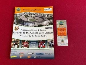 2007, "Farewell to the Orange Bowl Stadium", "Unused" Ticket & Program (Vintage) - Picture 1 of 7