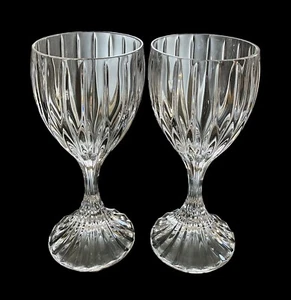 Set of 2 Vintage Mikasa Crystal Park Lane 6.75” Water Goblets Glasses Excellent - Picture 1 of 9