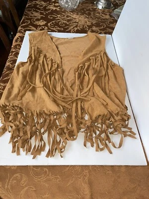 Жилет из искусственной замши с бахромой от Spirit - L/XL, унисекс, отличное состояние товара! - Изображение 1 из 4