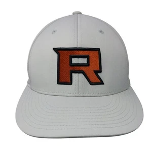 Letter R Fitted Hat Gray S/M Flexfit Breathable Elite Series Pacific Headwear - Picture 1 of 9