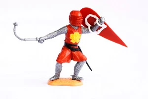 TIMPO TOYS, Mittelalterliche (Topfhelm) Ritter braun mit braun Helmet,selten - Bild 1 von 3
