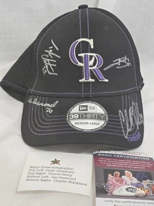 Charlie Blackmon Tyler Chatwood Ian Desmond Trevor Story Autographed Colorado... - Picture 1 of 7