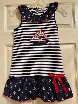 Ann Loren Nautical Tunic Top Girls Shirt EUC Size 11/12 - Image 1 of 3