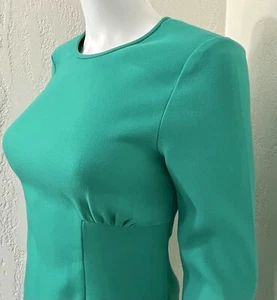 Kate Spade Green Empire Waist 3/4 Slv Keyhole Sheath Dress Size 2 *Dry Cleaned - Picture 1 of 16
