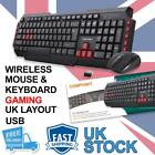 2.4Ghz Wireless Gaming Keyboard And Optical Mouse Set Combo Gaming UK