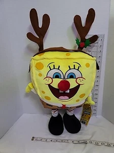 NWT 2022 Spongbob Squarepants Free Standing Rudolph Reindeer Plush Christmas 16" - Picture 1 of 15