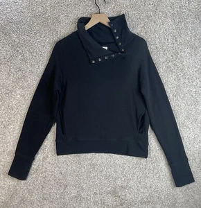 Sudadera para mujer Pact pequeña negra tejida gofre a presión de algodón orgánico pulóver - Imagen 1 de 8