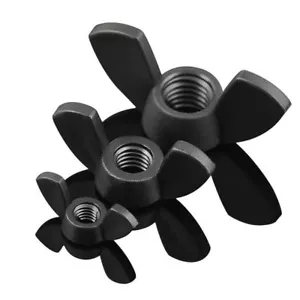 Tuercas de mariposa de nailon negro M3 M4 M5 M6 M8 M10 M12 para adaptarse a pernos/tornillos - Imagen 1 de 5
