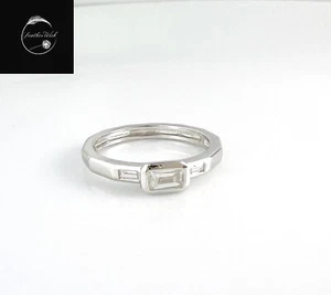 Sterling Silver 925 Square Geometric Band Ring for Women Ladies Girls Size L-Q - Picture 1 of 16