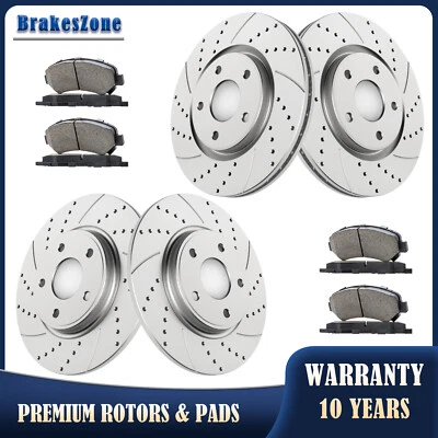 Front Rear Brake Rotors Pads Kit fit for Dodge Grand Caravan Dual Piston Brakes - Image 1 of 4