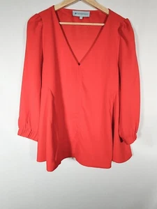 Tuckernuck Pomander Place Red Hollis boho Bell sleeve lagenlook Holiday Women L - Picture 1 of 14