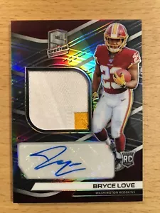 Bryce Love 2019 Spectra Prizm RPA Rookie Auto Jersey Parch 69/99 Redskins - Bild 1 von 1