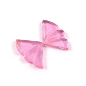 Loose Gemstone Natural Pink Tourmaline Hand Carved Butterfly Wings A2119 - Picture 1 of 3