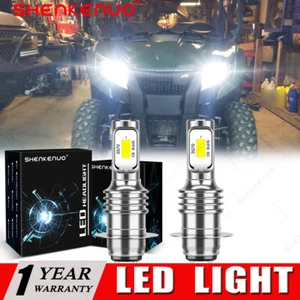 2PC 6000K White LED Headlight Bulbs For Kawasaki ATV Mule 600 610 3000 3010 4000 - Picture 1 of 12
