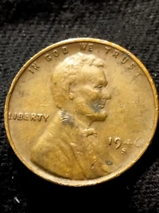 1946 S Lincoln Wheat Cent Struck Thru Grease - Picture 1 of 7