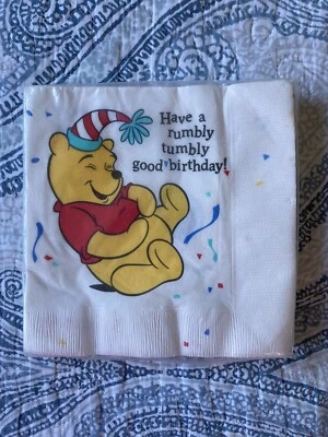 NUEVAS SERVILLETAS DE PAPEL SELLO WINNIE THE POOH fiesta de cumpleaños paquete de 16 13,5" de colección Foto 1 de 4