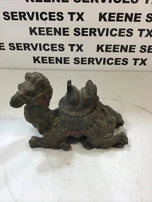 Antique Metal Camel Ink Well - Image 1 of 4