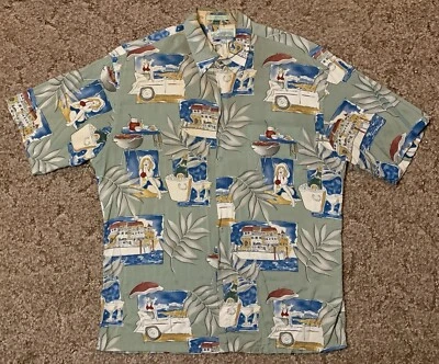 Vintage Campia Shirt Mens Large Rayon Hawaiian Cruise Beach Vacation AOP - Image 1 of 4