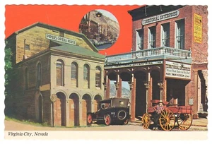 Vintage Virginia City Nevada Pipers Opera House Territorial Enterprise Unposted - Picture 1 of 2
