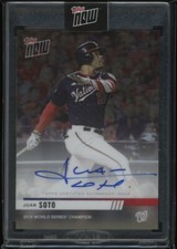 Juan Soto 2019 Topps Now Chrome Future Award Winner World Series Autograph 5/50