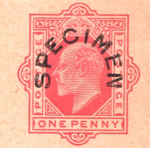 BECHUANALAND Overprint GB KEVII Stationery 1d Card *SPECIMEN* Horseshoe YO79 - Picture 1 of 17