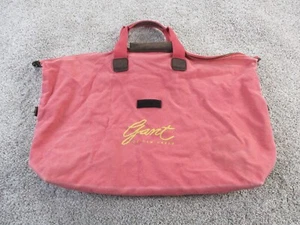Vintage Gant of New Haven Duffle Bag Weekender Faded Pink Canvas Preppy RARE - Picture 1 of 18