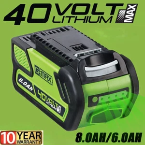 40V 8.0Ah Battery For Greenworks G-MAX 29462 29472 29717 29727 27062 Power Tools - Picture 1 of 15