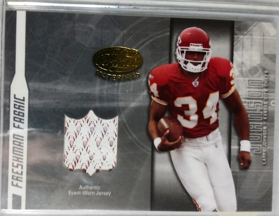 2003 LEAF CERTIFIED MATERIALS LARRY JOHNSON ROOKIE EVENT JERSEY #/1250 CHIEFS  - Image 1 of 1