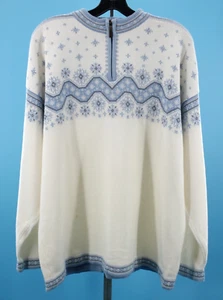 VTG Women's 90s Y2K White & Blue Dale Of Norway Sweater XXL 1990s 2000s Classic - Picture 1 of 17