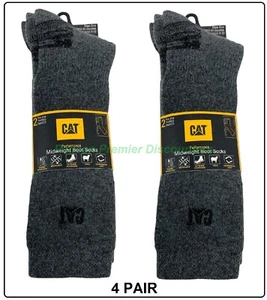 Calcetines de bota de rendimiento de peso medio Caterpillar gris talla 8-12 (paquete de 4) - Imagen 1 de 3