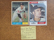 1961 Topps Jim Perry Autograph  Baseball  Card Alex Stern Collection