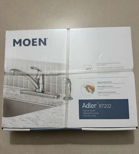 Moen Adler Rubinetto cucina standard ad arco basso monocomando con spruzzatore laterale 87202 - Foto 1 di 4