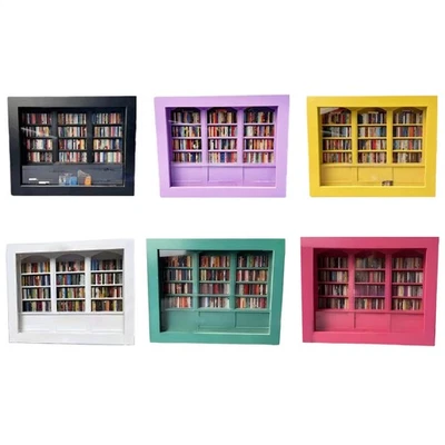 Anxiety Bookcase Mini Bookshelf with 200 Tiny FULL COVER Books Stress Shaker Box - image 1 of 4