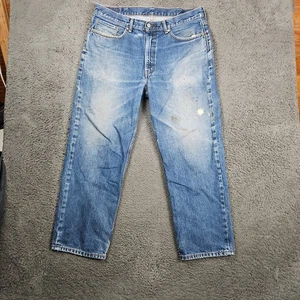 Pantalones de mezclilla Levi Strauss 501 para hombre 38x30 azul pierna recta botón mosca - Imagen 1 de 13