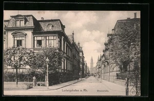 Ludwigshafen a. Rh., Ansichtskarte, Wredestraße mit Passanten 1924  - Picture 1 of 2