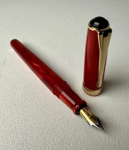 Penna stilografica Levenger True Writer pennino F bordo oro usata - Foto 1 di 6