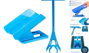  Sockenhilfegerät mit Griff, Easy On Off Sockenassistent, blau, Mobilitätshilfe  - Bild 1 von 7