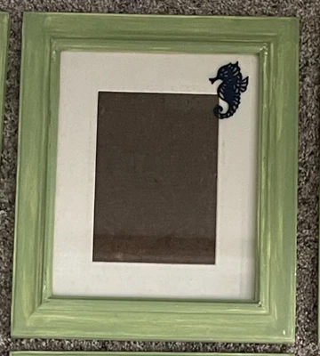 Marco de fotos rústico de madera envejecida con tema de playa océano mar de colección apertura 5X7 Foto 1 de 2