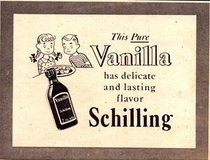 Schilling Vanilla San Francisco Children Kids Pure Flavor Vintage Print Ad 1944 - Picture 1 of 4