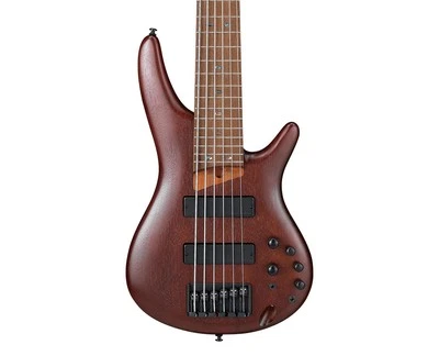 二手 Ibanez SR506EBM SR 标准 6 弦贝斯 - 棕色桃花心木 — 第 1/4 张图片