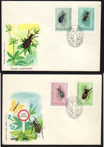 POLAND 1961 FDC First Day Cover Bugs Insects - Picture 1 of 1