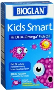 Bioglan Kids Smart Hi DHA Omega 3 Fish Oil Supplement Berry Flavor 30ct 3 Pack - Picture 1 of 6