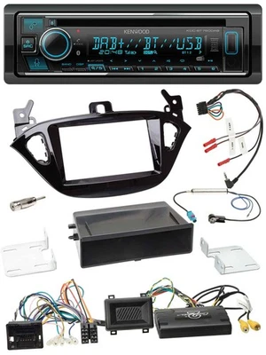 Kenwood Lenkrad Bluetooth DAB USB CD Autoradio für Opel Adam Corsa E ab 2013 PDC - Bild 1 von 4