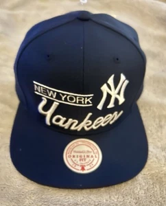 NY YANKEES HAT MITCHELL & NESS  SNAPBACK CAP ORIGINAL FIT MLB BASEBALL - Picture 1 of 7